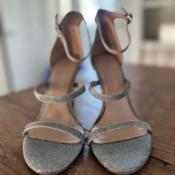 Kurt Geiger Silver High Heeled Sandals - Picture 1 of 5